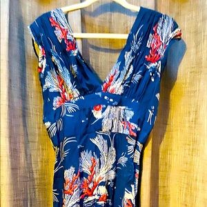 Blue coral new/used dress vintage boutique style